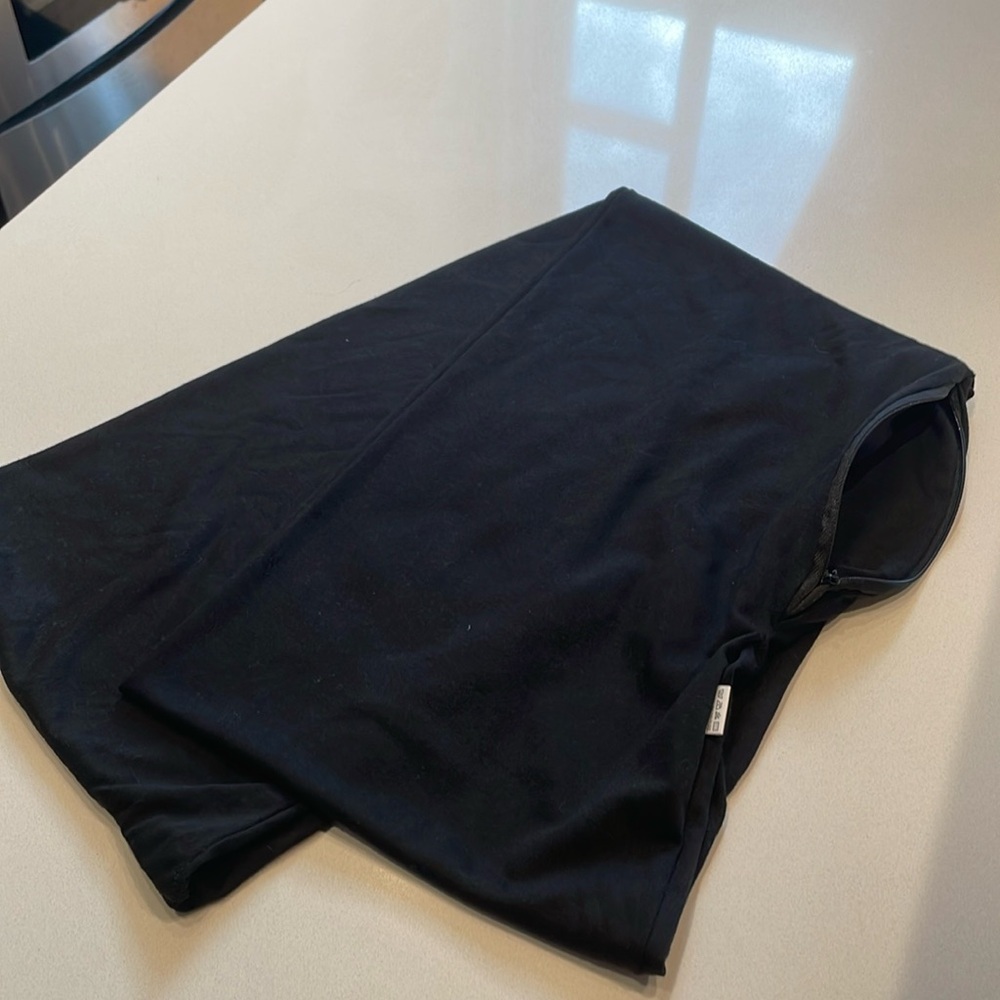 Infinity Scarf with Zippered Pocket, Black